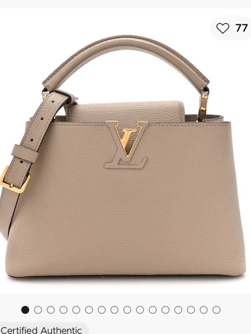 Louis Vuitton AUTHENTIC NEW IN BOX. Capucines BB Galet Taurillon bag - Picture 9 of 11